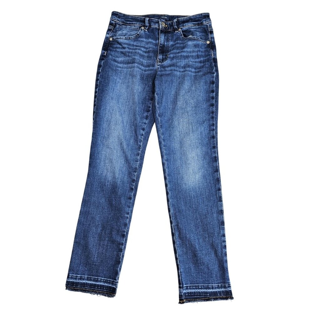 J. Jill High Rise Slim Leg Ankle Jeans Womens 4 Blue Med Wash Stretch